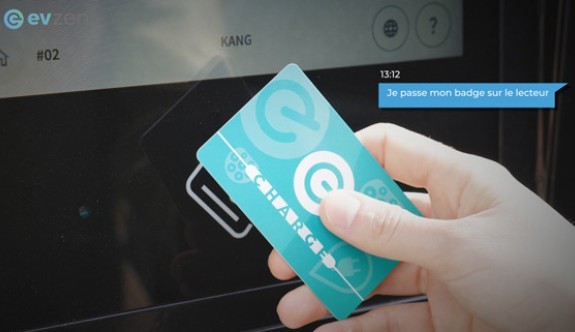 Le badge "EVzen Charge" ou partenaire